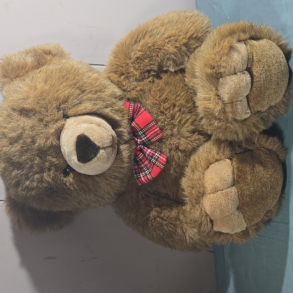 1994 JCPenney Plush Teddy Bear with Red Plaid Bow